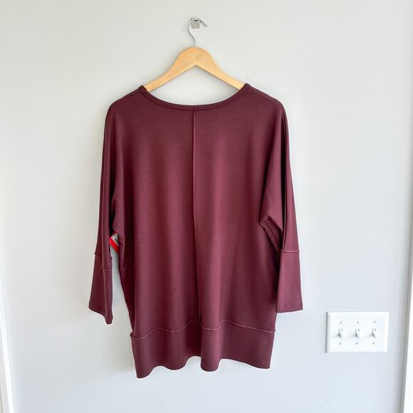 SPANX P.L.T. Dolman Sweatshirt in Hickory Rouge NWT - Picture 2 of 8